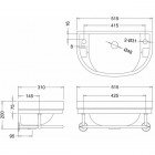 Раковина Burlington Round Cloakroom с полотенцедержателем