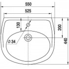 Раковина Керамин Сити 550 розовая