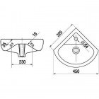 Раковина Керамин Сити угловая