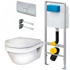 Инсталляция Viega Eco 673192 + унитаз Gustavsberg Hygienic Flush WWS + сиденье Gustavsberg с микролифтом