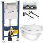 Инсталляция Geberit Duofix 458.124.21.1 + унитаз Gustavsberg Hygienic Flush WWC 5G84HR01 с сиденьем