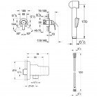 Смеситель для душа Grohe BauCurve 123072 с гигиеническим душем