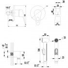 Смеситель для душа Lemark Luna LM4119C с гигиеническим душем