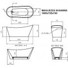 Ванна акриловая Magliezza Susanna 166x72,5