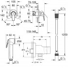 Смеситель с гигиеническим душем встраиваемый Grohe BauFlow 124900