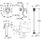 Смеситель с гигиеническим душем встраиваемый Grohe BauLoop 124895