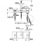 Смеситель на борт ванны Grohe Eurocube 19966000