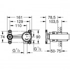 Скрытая часть смесителя Grohe Eurodisc Joy 23429000