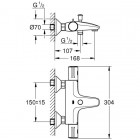 Смеситель для ванны Grohe Grohtherm 800 34567000 с термостатом