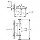 Смеситель для ванны Grohe Grohtherm 800 34576000 с термостатом