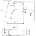 Смеситель для раковины Edelform-EFP Gris GS1800