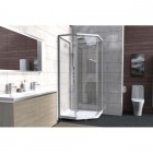 Душевая кабина IDO Showerama 10-5 Comfort пятиугольная 90x90 стекло прозрачное, профиль белый