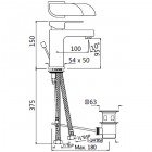 Смеситель для раковины Jaquar Alive ALI-CHR-85051B