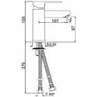 Смеситель для раковины Jaquar Kubix-F KUB-CHR-35023FB