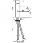 Смеситель для раковины Jaquar Kubix-F KUB-CHR-35025B