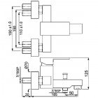 Смеситель для ванны Jaquar Kubix-F KUB-CHR-35119F