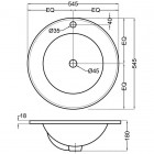 Раковина встраиваемая Jaquar Fusion FSS-WHT-29601