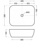 Раковина накладная Jaquar JDS JDS-WHT-25909