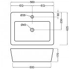 Раковина накладная Jaquar JDS JDS-WHT-25933