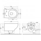 Унитаз подвесной Jaquar Continental CNS-WHT-961S