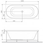 Панель фронтальная для ванны Am.Pm Bliss L W53A-180-080W-PRB