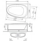 Панель фронтальная для ванны Am.Pm Like W80A-170U110W-P