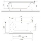 Ванна акриловая гидромассажная Am.Pm Inspire W5AW-180-080W2D64