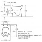 Унитаз Geberit Renova Comfort 218510000 (без сиденья)