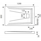 Поддон из литьевого мрамора GooDDooR Атриум 120x80 бежевый