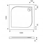 Поддон из литьевого мрамора GooDDooR Квадро 100x100 бежевый