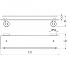 Полка стеклянная Iddis Calipso CALMBG0i44