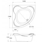 Ванна акриловая Iddis Mirro 150x150 MIR1515i91