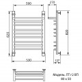 Полотенцесушитель водяной Ника Trapezium ЛТ г2 ВП 80x50