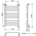 Полотенцесушитель электрический Ника Trapezium ЛТ (г2) 100x60