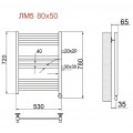 Полотенцесушитель электрический Ника Modern ЛМ 5 черный масляный 80x50