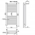 Полотенцесушитель электрический Ника Modern ЛМ 3 хром масляный 100x50