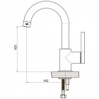 Смеситель для раковины GPD Gildo MTL165-K-R