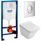 Инсталляция Grohe Rapid SL 38721001 + унитаз OWL Eter Ruta-H OWLT190203 безободковый с сиденьем