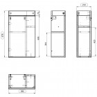 Тумба с раковиной Cersanit Smart 40 (Como)