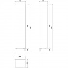 Пенал Cersanit Smart 45 SL-SMA/Wh