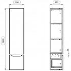 Пенал Cersanit Street Fusion 35 SL-SFU