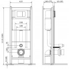 Инсталляция для подвесного унитаза Am.Pm I01270351N с кнопкой смыва