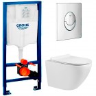 Инсталляция Grohe Rapid SL 38721001 + унитаз Meer MR-2100 безободковый с сиденьем