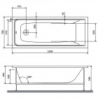 Каркас для ванны Am.Pm Gem W90A-150-070W-R