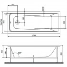 Каркас для ванны Am.Pm Gem W90A-170-070W-R