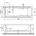 Каркас для ванны Am.Pm Gem W90A-170-075W-R