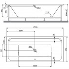 Каркас для ванны Am.Pm Inspire V2.0 W52A-170-075W-R