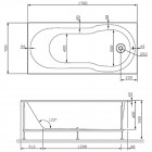 Каркас для ванны Am.Pm X-Joy W88A-170-070W-R