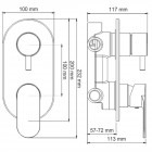 Смеситель для ванны встраиваемый WasserKRAFT Mindel 8571