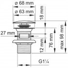 Донный клапан WasserKRAFT Mindel A153